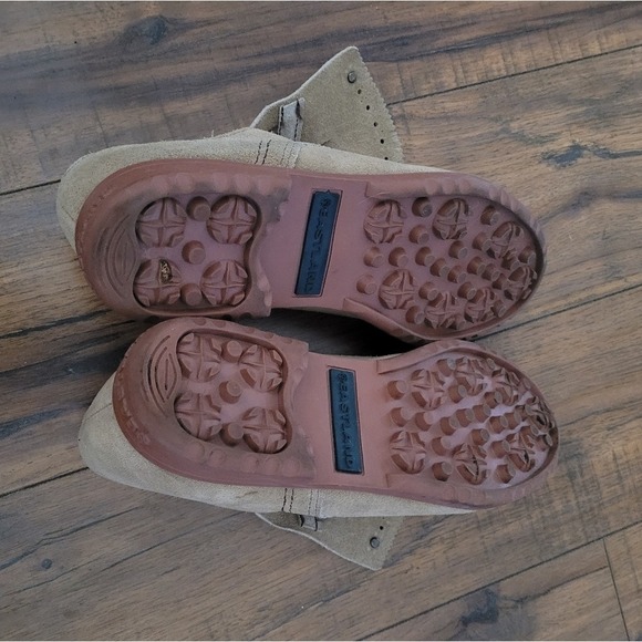 Vintage Eastland Suede Fringe Moc Toe Oxford Shoes Tan Womens 7 - Picture 5 of 6